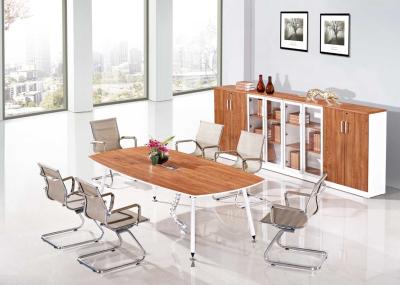 Metal Leg Design Melamine Conference Table K/D Structure Good Appearance