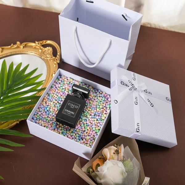 Customized Gift Box With Ribbon And Lid For Perfume And Cosmetics Gift Packaging Box