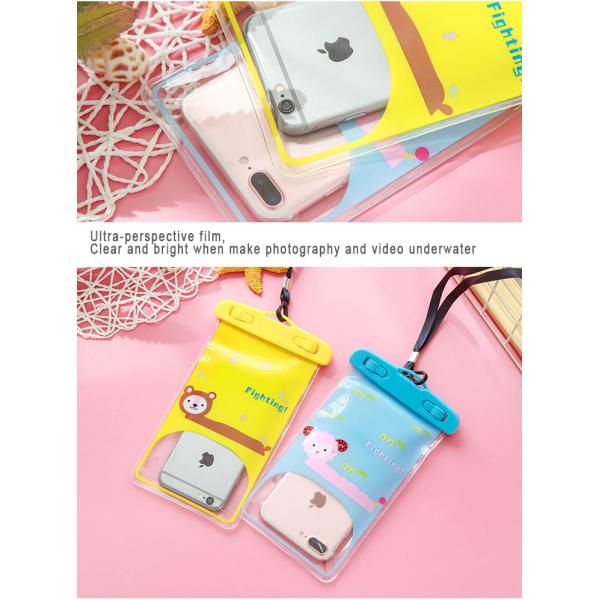 Colorful PVC Waterproof Phone Case , Animal Pattern Waterproof Mobile Phone Pouch