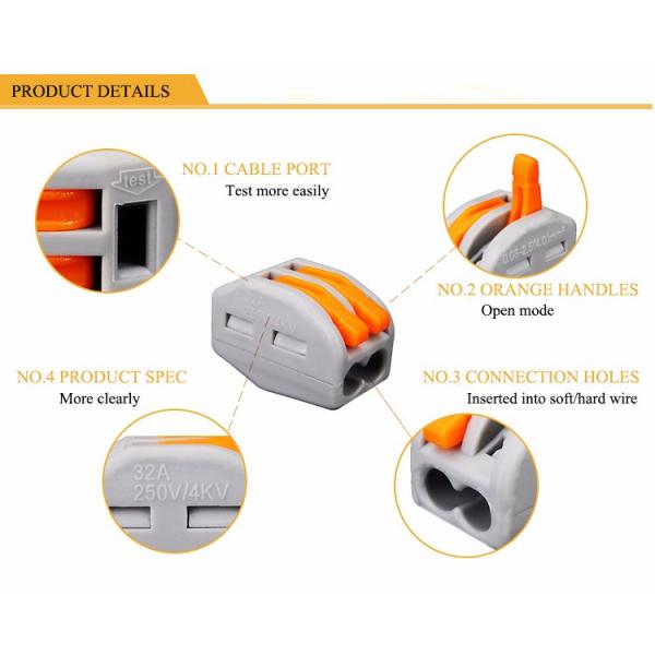 Quick Release Splicing Wire Connectors Terminals Connection Compact Wago KLI-413