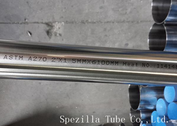 Tubulação de aço inoxidável de TP316L, tubulação sanitária de aço inoxidável 25.4mm x 1.5mm