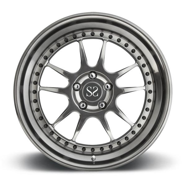 Silver Black Gun Metal Forged 2 Piece Wheels 23 24 Inch Polished Barrel Lip Rims