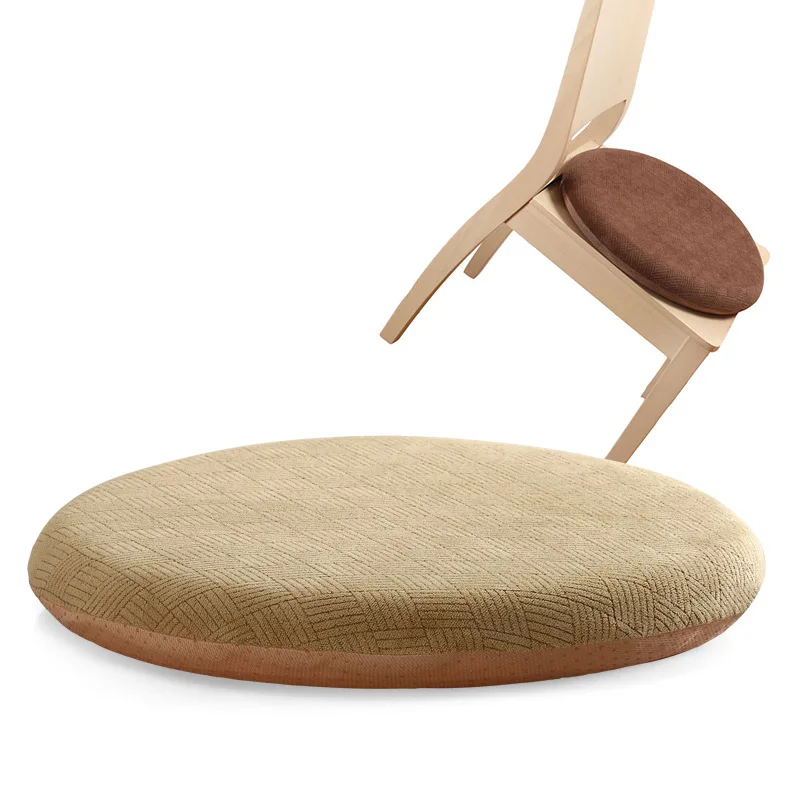 Non-Slip Solid Color Dining Room Seat Cushion with Memory Foam Filler and Massage Feature