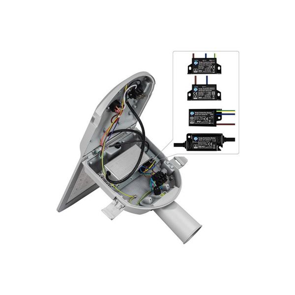 EAGLE GEN4 TUV ENEC ENEC PLUS+ CB CE RoHS Certified 30W DALI-2 LED Street Light 195lm/W With 7 PIN NEMA Socket Shorting Cap and 10KV SPD Tool-free opening and Self-cleaning Design