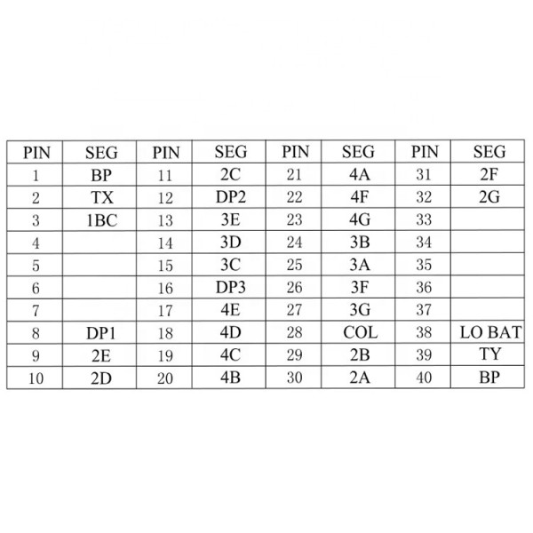 Character LCD Display Module Reflective 7-Segment TN - Twisted Nematic 50.80mm x 30.48mm x 2.80mm