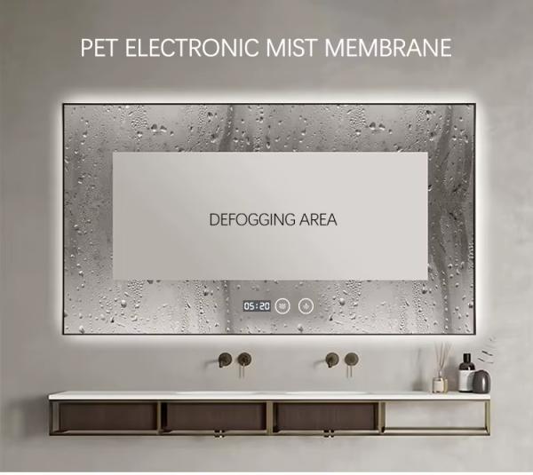 Rectangle Smart Ultra Slim LED Bathroom Mirror With Bluetooth Speaker