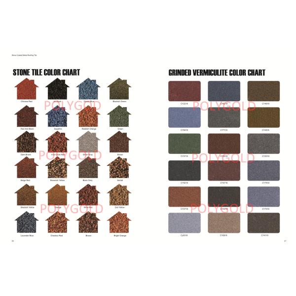 Красочным декоративным плитки толя металла 0.35mm покрытые камнем