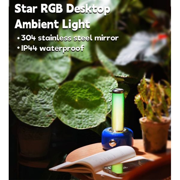 Colorful Tabletop Ambient Light Base Available in Three Different Colors for Bedroom