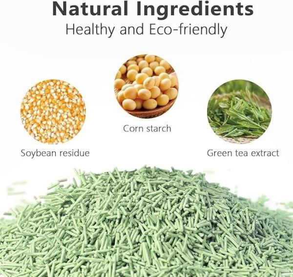 OEM Green Tea Cat Litter Dust Free Green Tea Kitty Litter Strong Absorption
