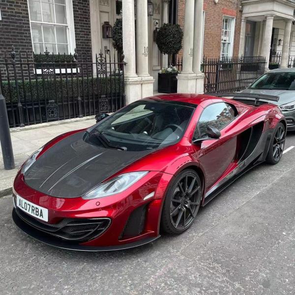 MP4 12C Mclaren Body Kit MSY Style Front Rear Bumper Spoiler Widebody Kit Red Black
