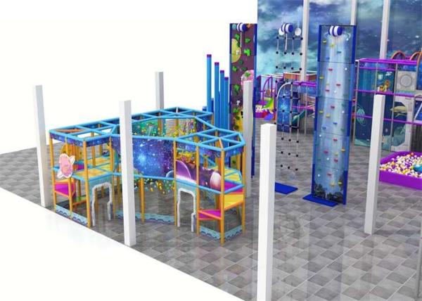 Commercial Play Center Kids Indoor Playground Equipment With Climbing Wall