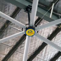 Área de cobertura do ventilador do teto industrial e exploração de ar eficaz para melhorar as condições de trabalho