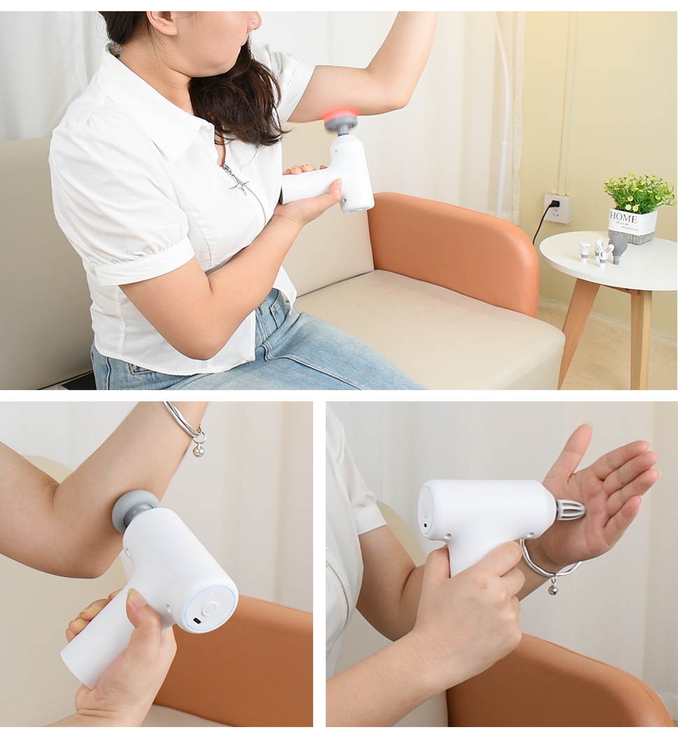 2025 Hot Mini Heat Deep Tissue Quiet Percussion Vibration Portable Massage Gun With Gift Box