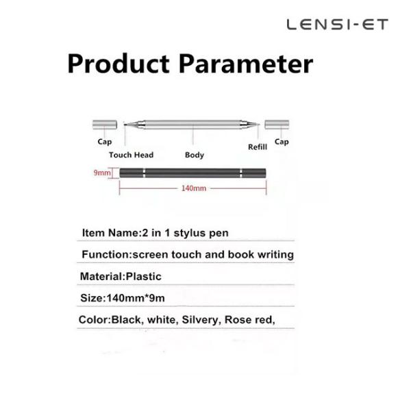 Caneta Stylus universal de liga de alumínio Tablets Draw Note Plástico Lápis eletrônico para laptop