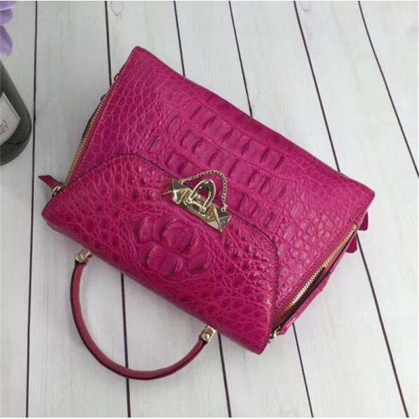 Exotic Genuine Crocodile Skin Woman Orange Purse Authentic Alligator Leather Lady Handbag Female Crossbody Shoulder Bag