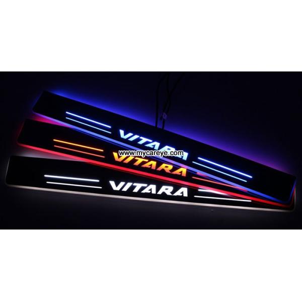 Suzuki Grand Vitara LED door sill plate light moving door scuff Pedal lights