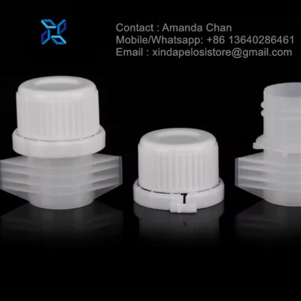 cor custom wholesale Doypack Spout plástico parafuso Spout And Cap em venda para grande saco de alimentos líquidos