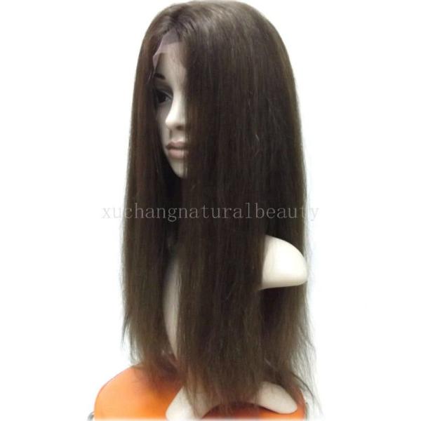 Virgin Human Hair Machine Sewing Full Lace Wigs Soft Straight In Stock