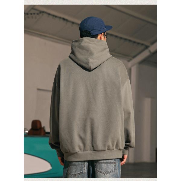 Unisex Retro American Streetwear Heavyweight Pullover Hoodie Sweatshirts 20 Oz Regular Sleeve Style