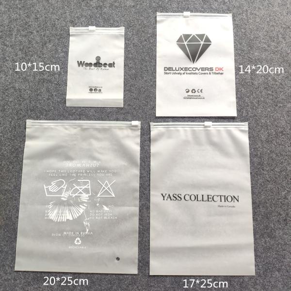 printing waterproof frosted pvc plastic bra bag,vinyl EVA PVC travel apparel package storage bag zip slider with string