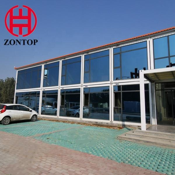 Zontop hot sale temporary pre-installed glass wall workshop warehouse  hospital modular homes