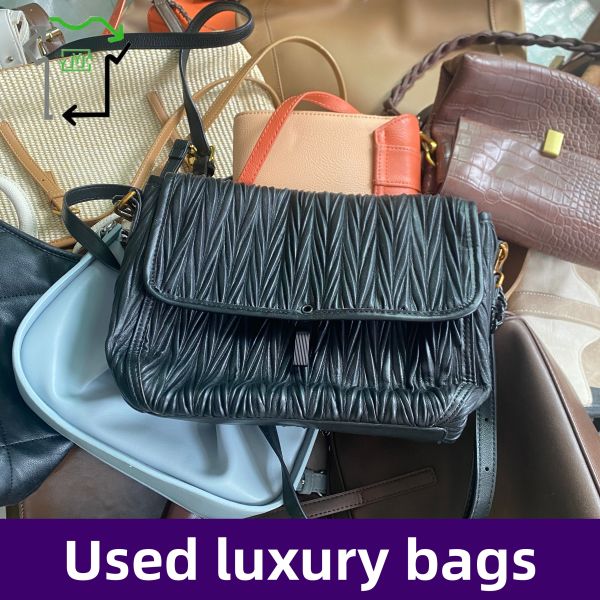 Unisex Leather High Grade Used Bags Old Luxury Brand Bag Mixed Designs 50Pcs