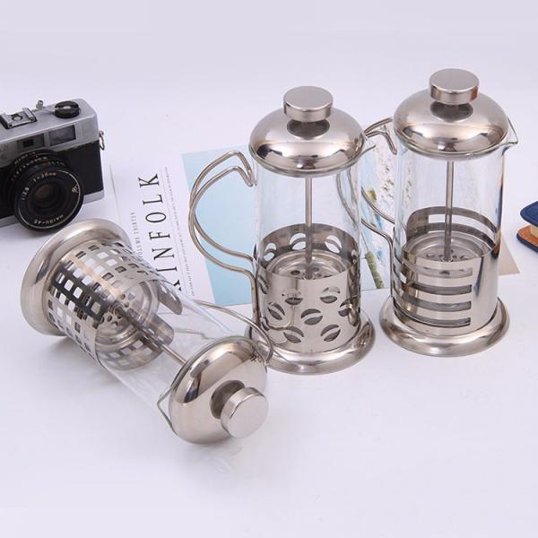 Heat Resistant 18.5*8.5CM French Press Coffee Pot For Home