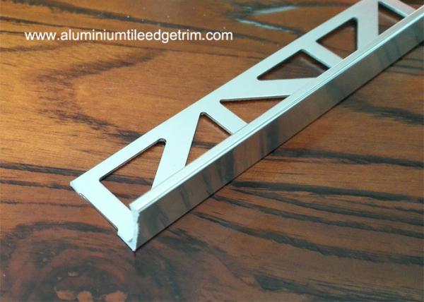 L Shape Aluminium Straight Edge Tile Trim With Anodized Polished Silver