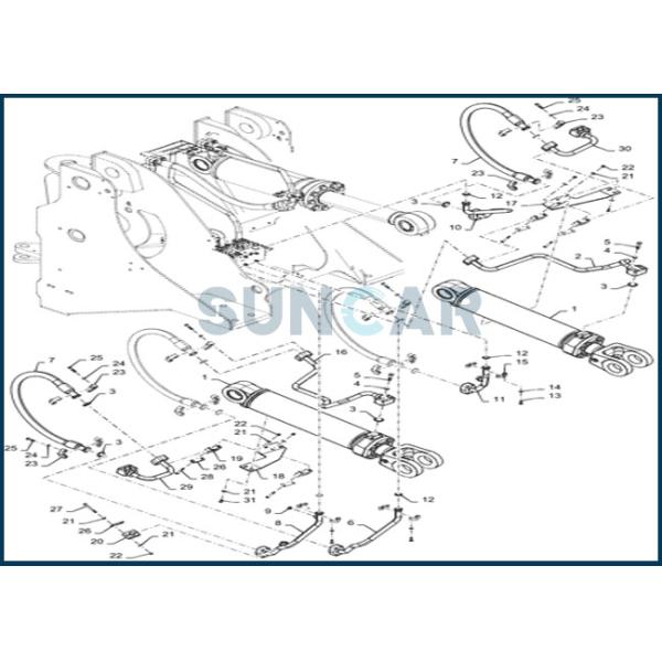 84281863 комплекта для ремонта уплотнения в двойной действующий СЛУЧАЙ 1021F 1021G пригонок цилиндра подъема