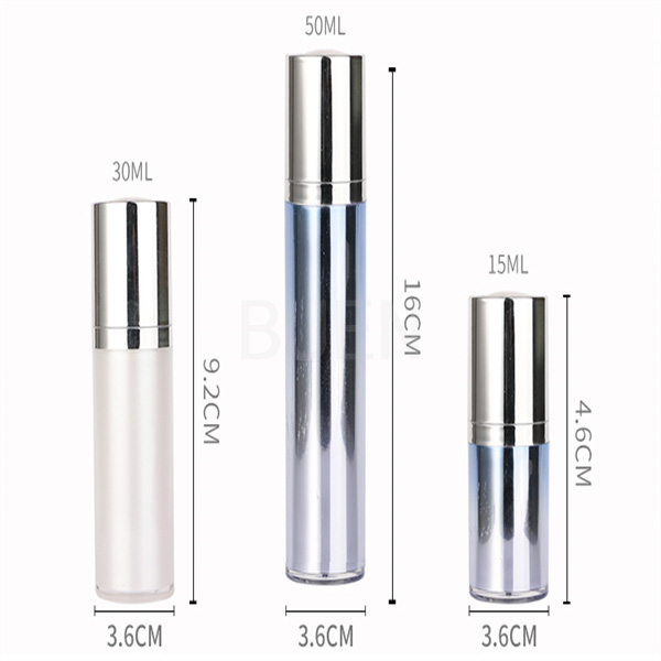 Подгонянная безвоздушная косметическая бутылка 120ml с насосом распределителя