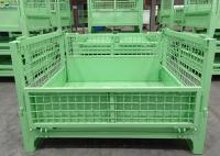 La plataforma apilable del compartimiento apilable de la estantería de secado del metal enjaula Powdercoating verde 1.5T