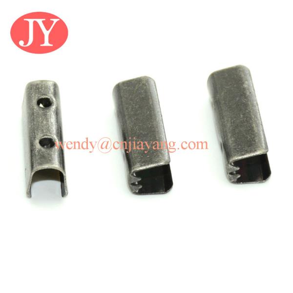 Silver Brass Customized Engraved Logo Aglets for shoelaces - Drawstring Metal Aglets Manufactuer