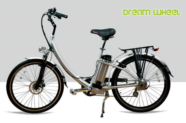 Classic Urban Cruiser Ebike 26 Inch Wheel Aluminum EN15194