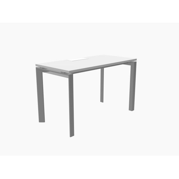 Modern MFC One Person Office Workstation Desk Minimalist White Color