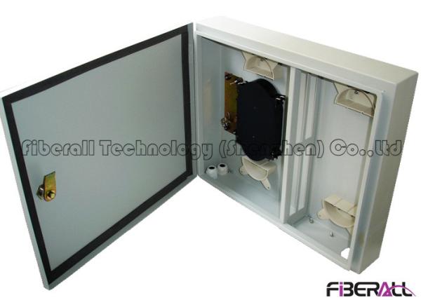 Wall Mounted Waterproof Fiber Optic Termination Box 24 Fibers For Outdoor Use