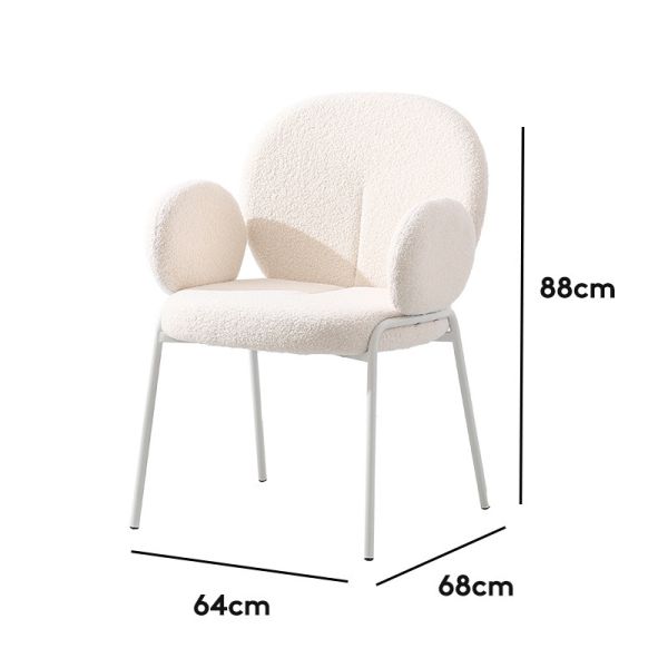 Leisure Fabric Upholstered Makeup Chair Bedroom Dressing Chair Backrests Accent Chair for Small Apartment Living Room Nail Art