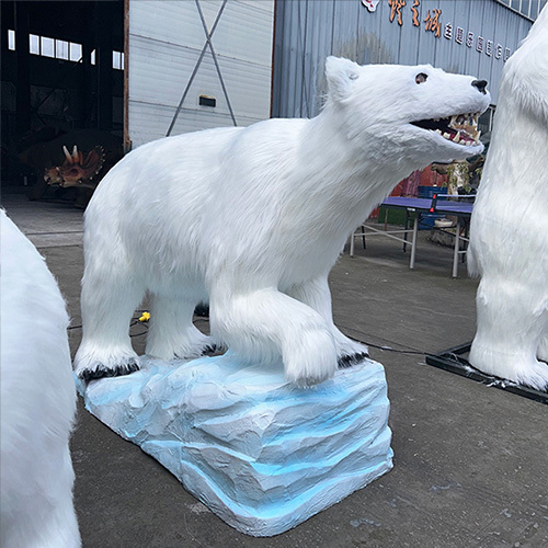 Waterproof Outdoor Theme Park Life Size Animatronic Animal Model With Infrared Sensor