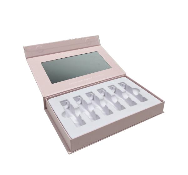 XL Packaging Custom Printed Cosmetic Boxes Custom Cosmetic Packaging Boxes SkinCare Set Box With Magnet Closure Card Paper Flocking Tray Holder Box