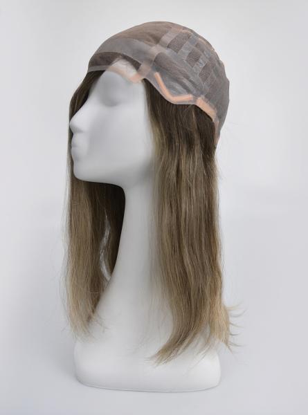 Cap-chapeau grand, feuille juive, perruque bouclée, 100% cheveux humains européens.