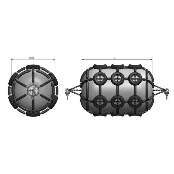 STS STD Usage Good Sealing Marine Rubber Fender Impact Resistance