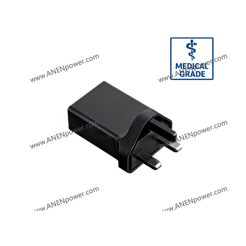 7.5W Medical AC Adapter 5V 1.5A Power Supply IEC 60601-1 2xMOPP for Small Medical Equipment