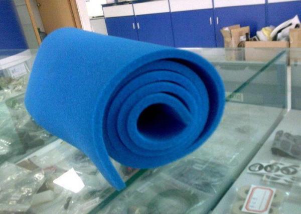 Buena resistencia Liso de goma de espuma de silicona de célula abierta, hoja de goma de esponja de silicona de color azul, rojo