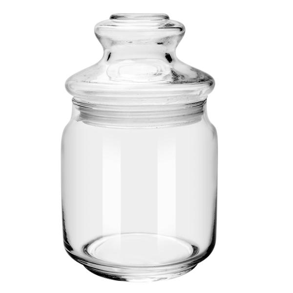 500ml Glass Container With Lid , Glass Food Storage Jars Silicone Ring Sealed