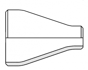 Concentric reducer drawing Редуктор труб большого диаметра ASME B16.11