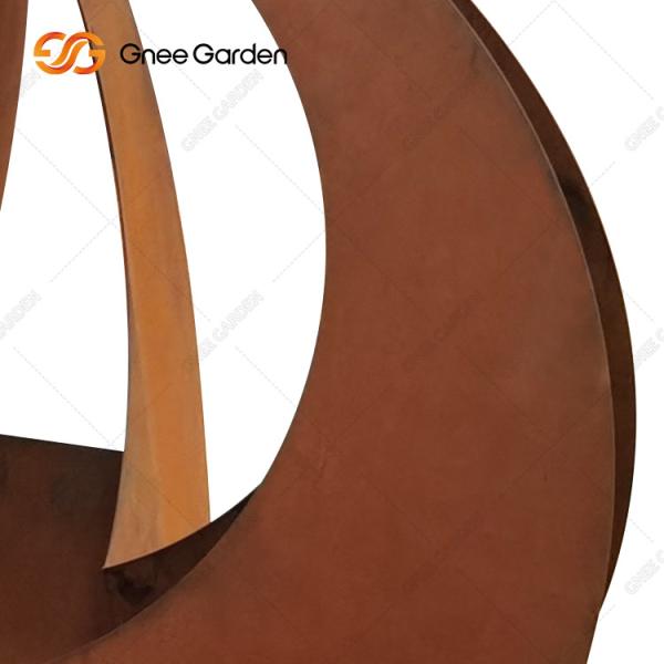 Le laser fait sur commande de forme a coupé géométrique corten les pots de fleur en acier 90*25*25cm