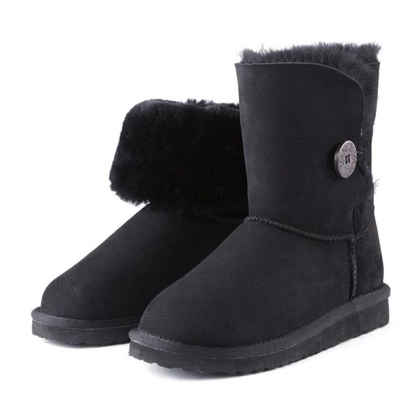 Bottes d'hiver pour femmes en cuir de mouton