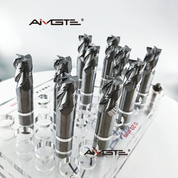 4 Flutes Carbide End Mill Bit For Aluminium , Customized Finishing CNC Milling Cutter