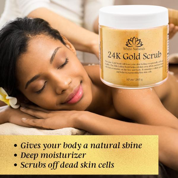 250g Vegan 24k Gold Scrub Cream Moisturizing And Exfoliating Body