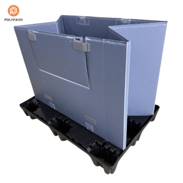 Plastic Sleeve Bulk Container Foldable Pallet Sleeve Cover Box With Lid