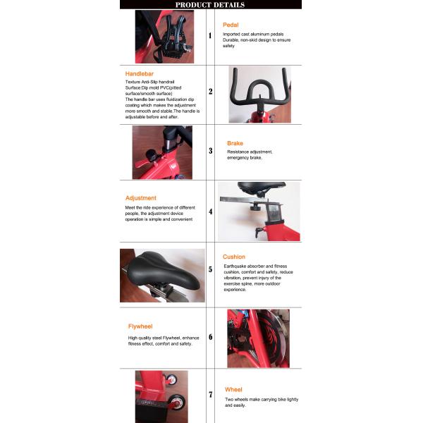 Велосипеды 20кг закрутки фитнеса ручки погружения коммерчески летают трубка цвета 3.5мм колеса красная толстая